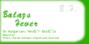 balazs hever business card